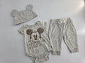 Disney Baby Mickey Mouse 3-Piece Outfit Set – 0–3M