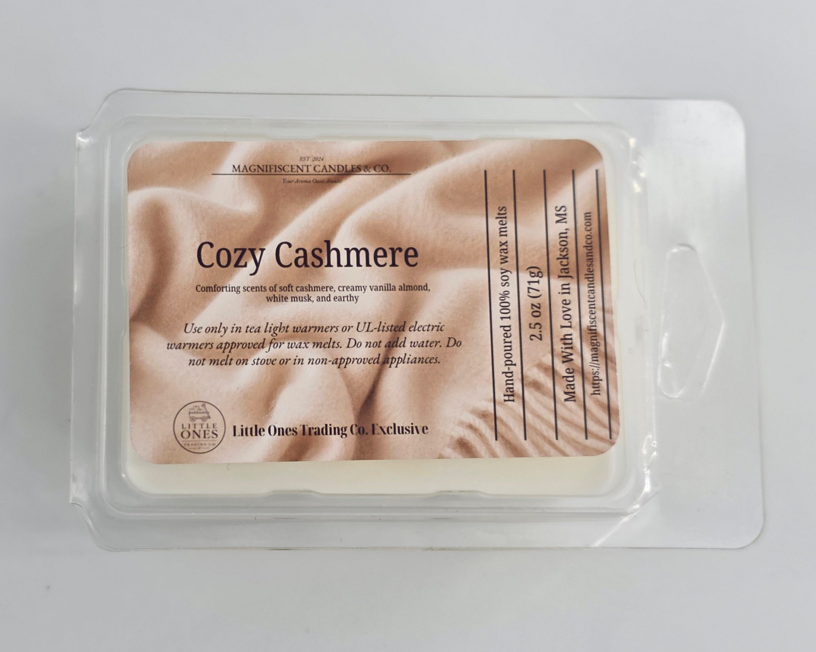 Cozy Cashmere Soy Wax Melts – 2.5 oz