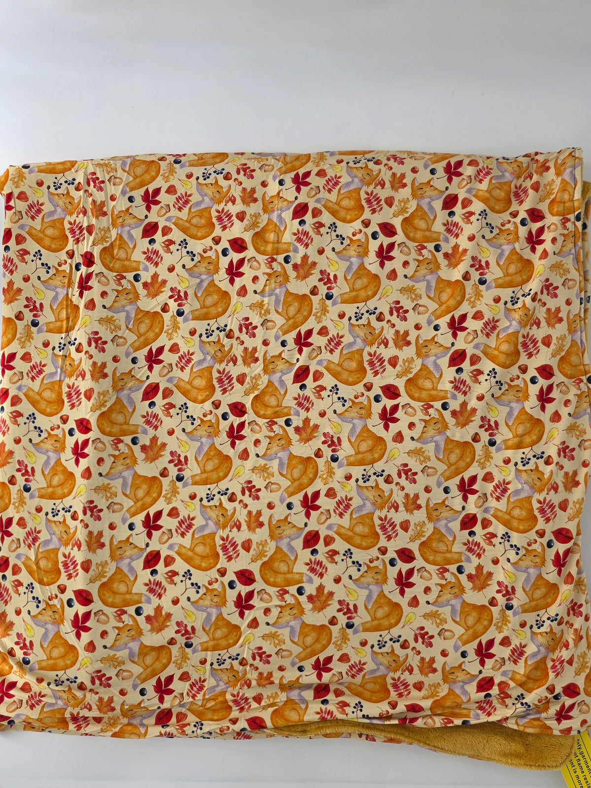 Cozy Critters Bamboo Fall Fox Plush Blanket