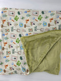 Cozy Critters Bamboo Garden Plush Blanket