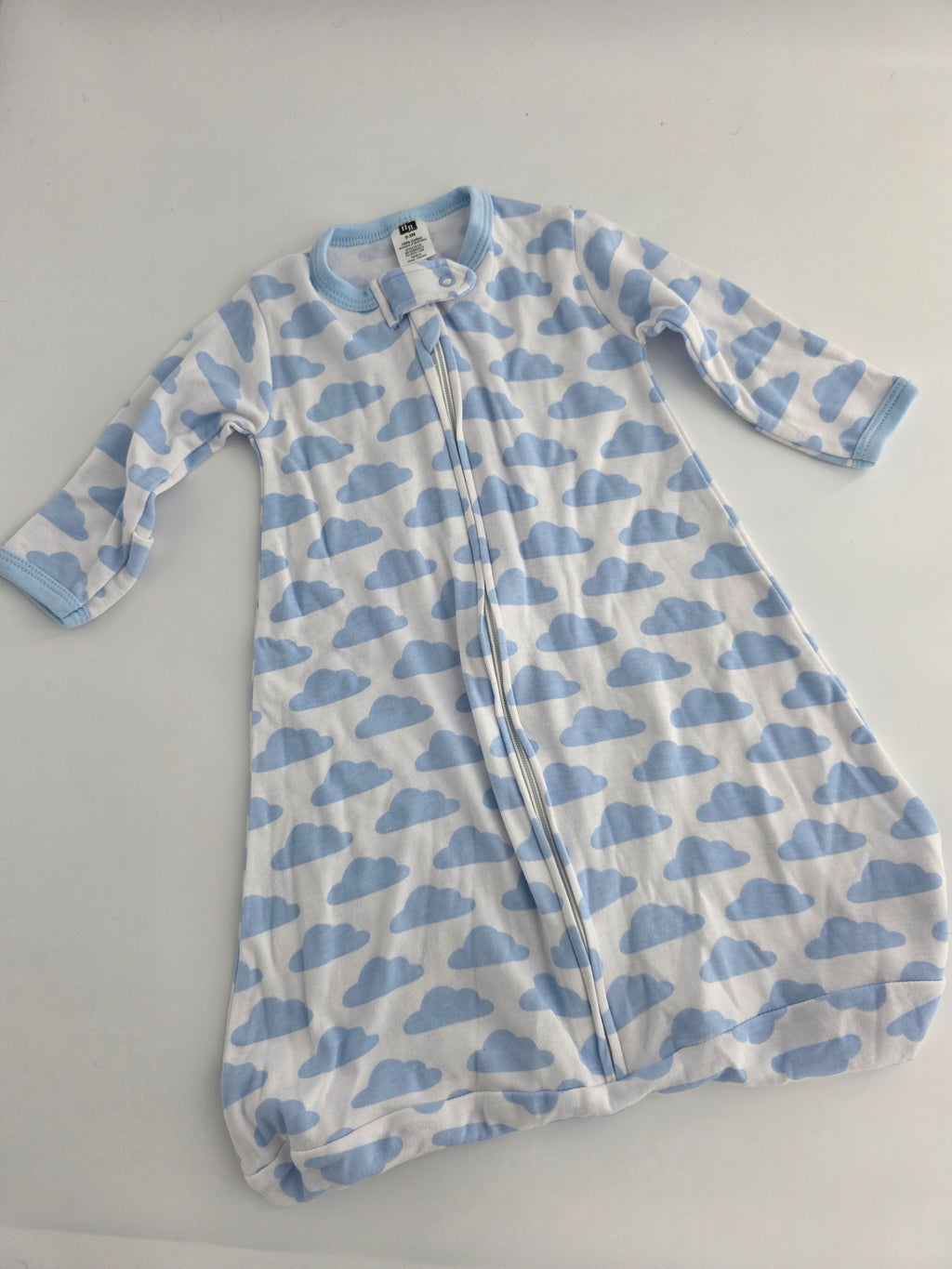 HB Blue Cloud Zip Sleep Gown – Size 0–3M