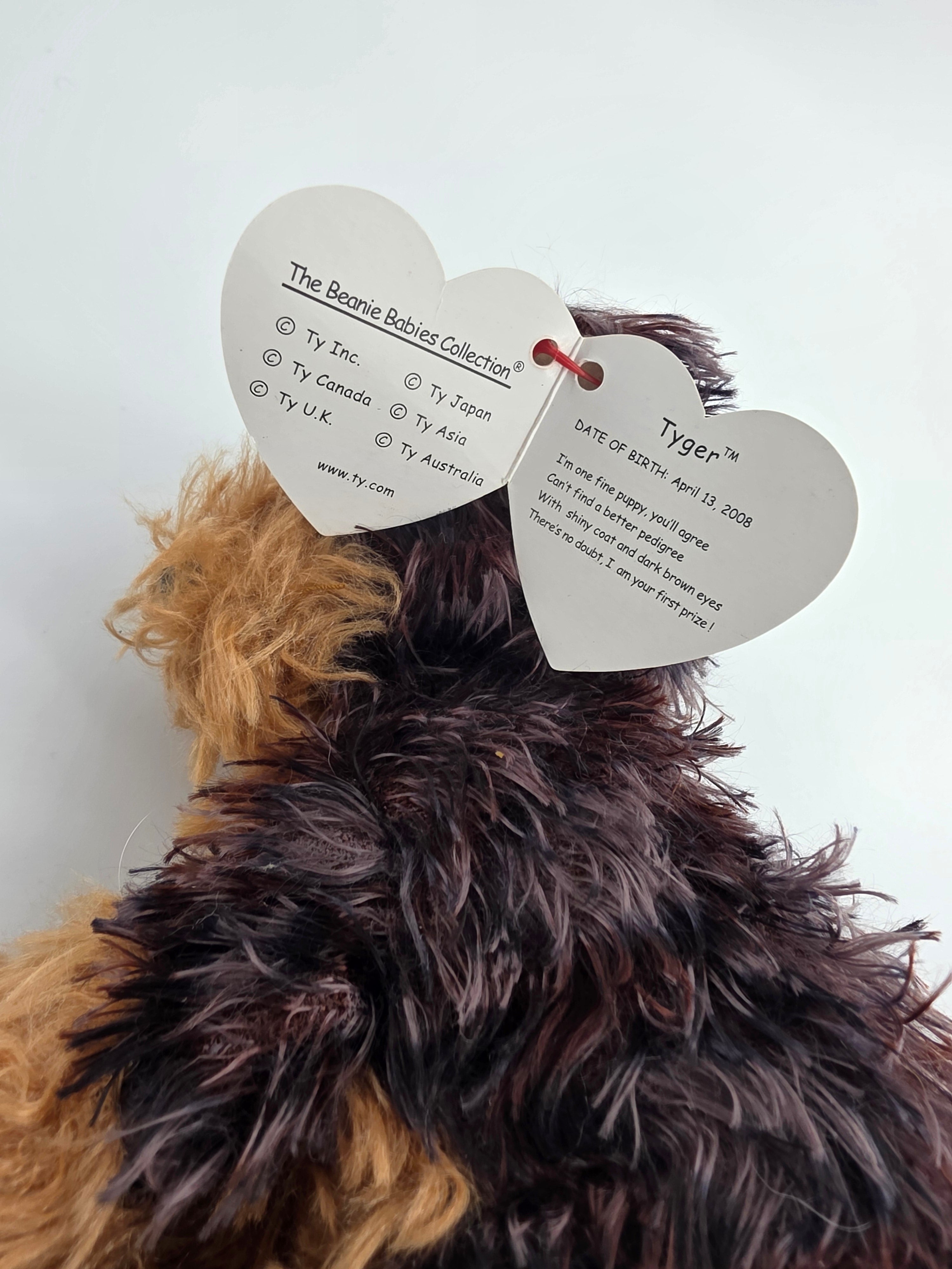 TY Beanie Babies Tyger the Yorkie Dog Plush – 2008 Retired