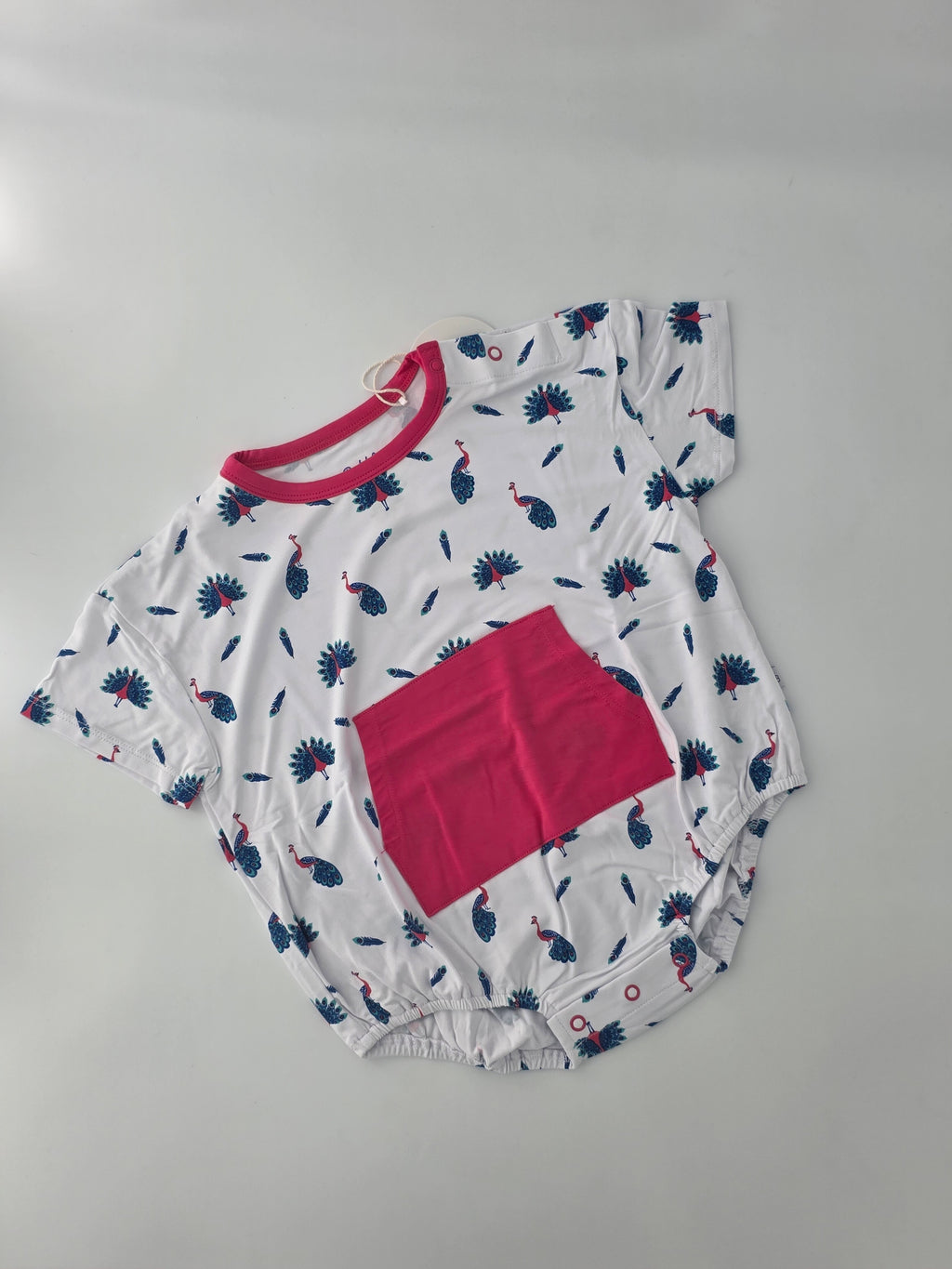 Bubble Baby Peacock Short Sleeve Bubble Romper