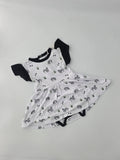 Bubble Baby Zebra Bodysuit Flutter Dress