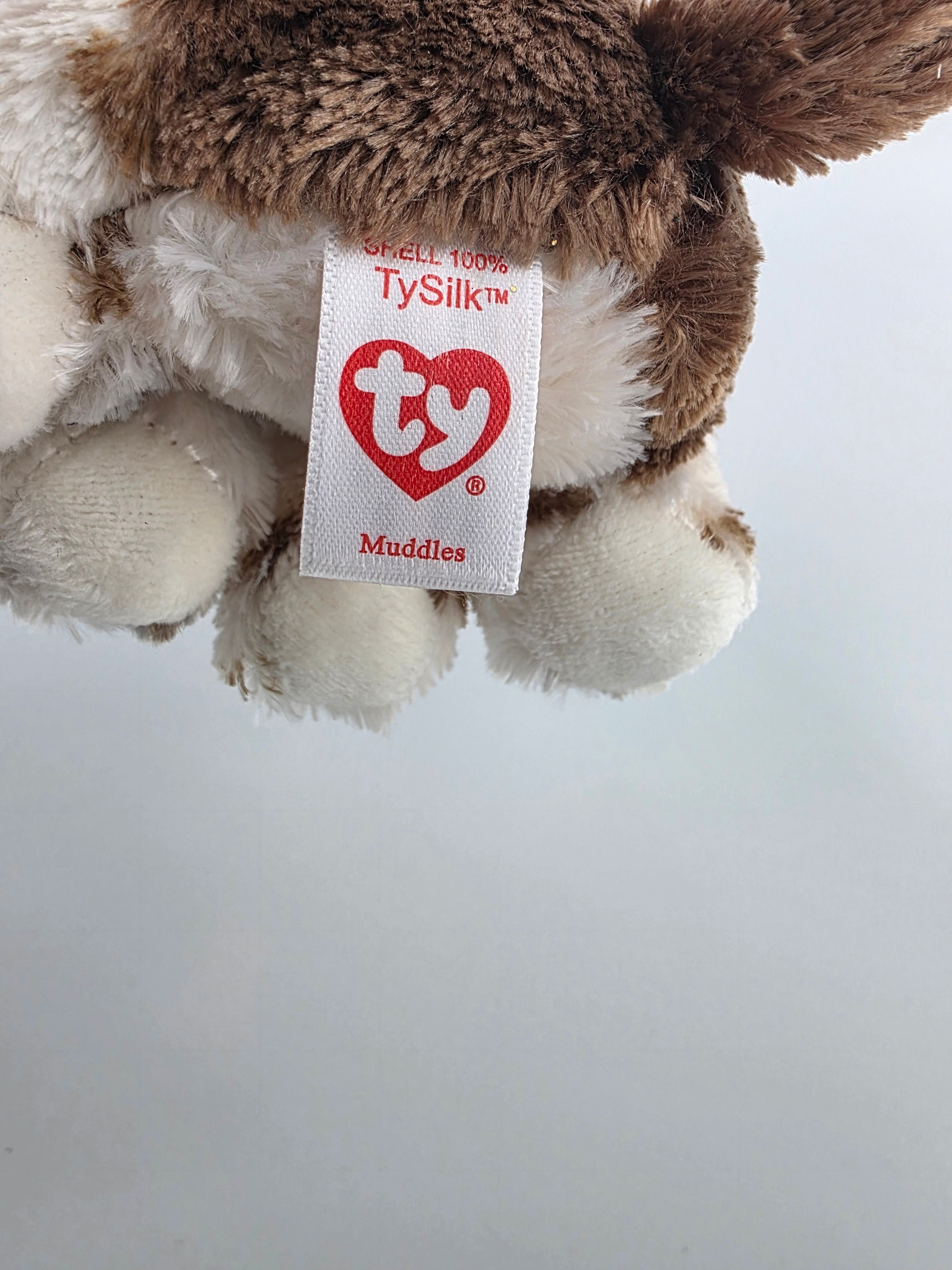 TY Beanie Boos Muddles Brown & White Dog Plush