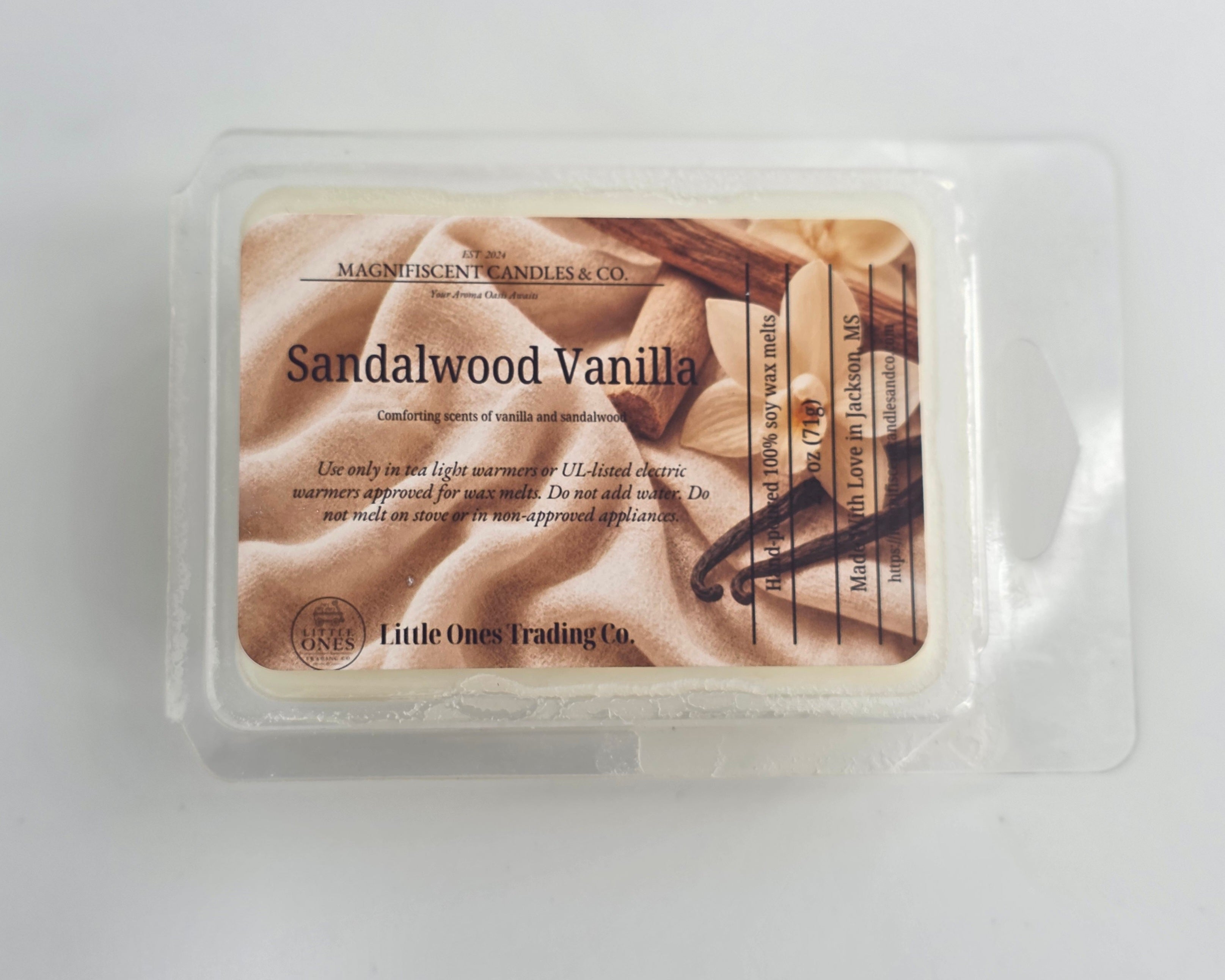 Sandalwood Vanilla Soy Wax Melts – 2.5 oz