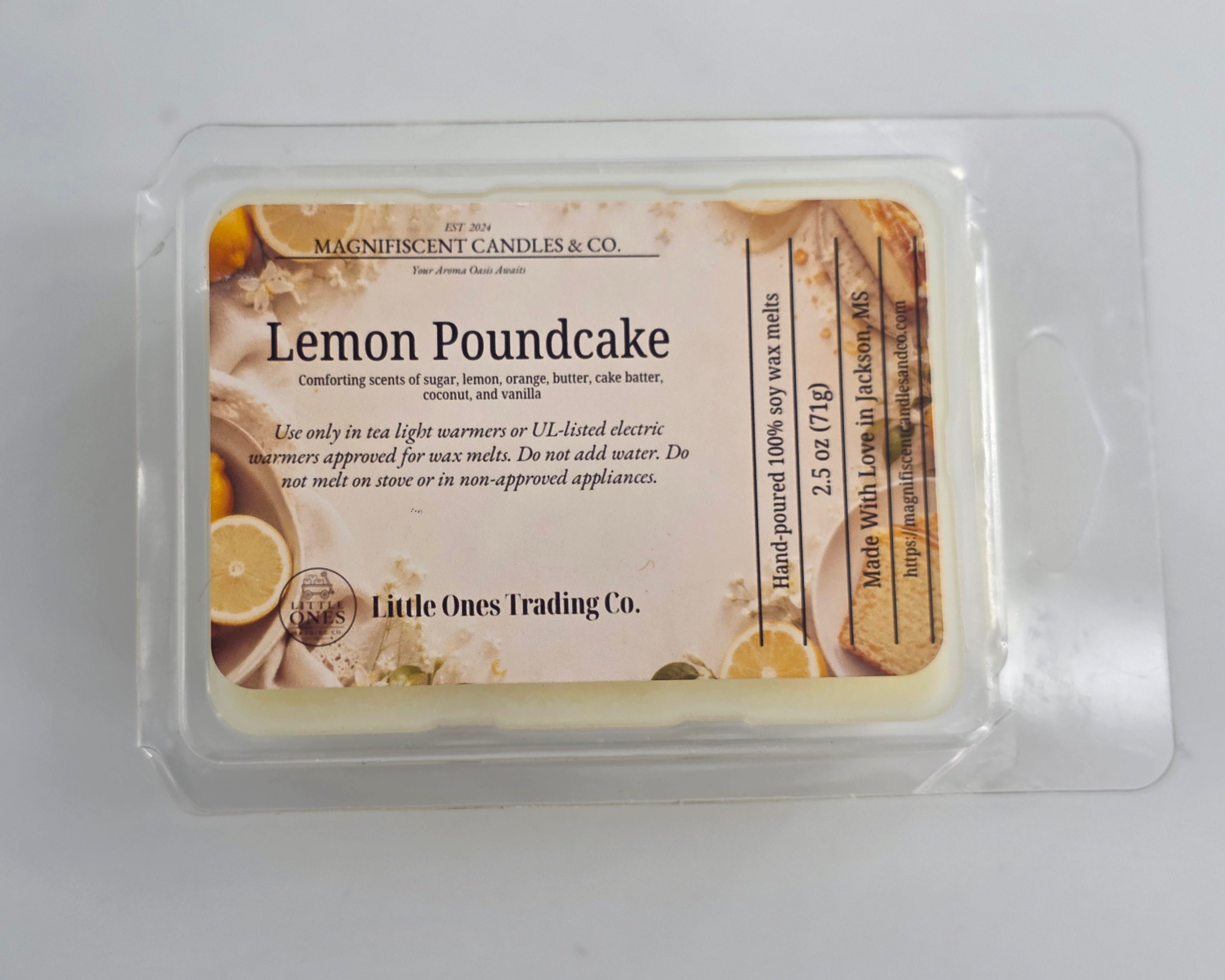 Lemon Poundcake Soy Wax Melts – 2.5 oz