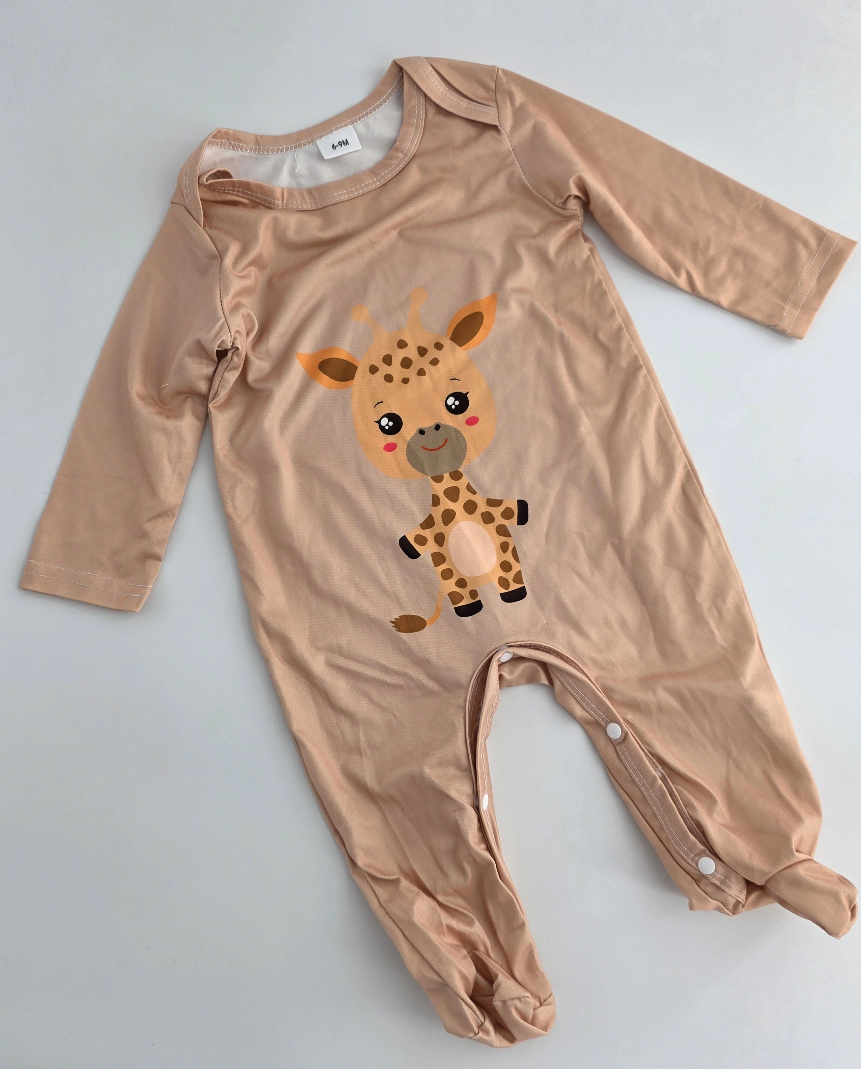 Giraffe Footed Romper – 6–9M