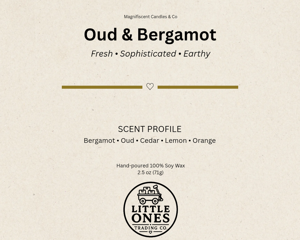 Oud & Bergamot Soy Wax Melts – 2.5 oz