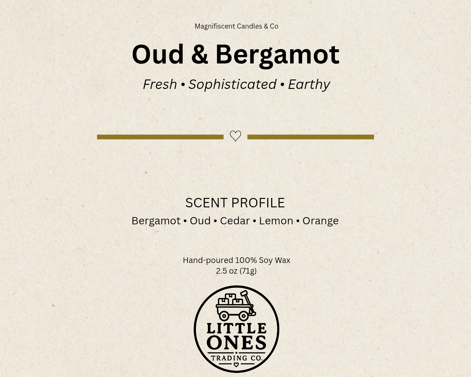 Oud & Bergamot Soy Wax Melts – 2.5 oz