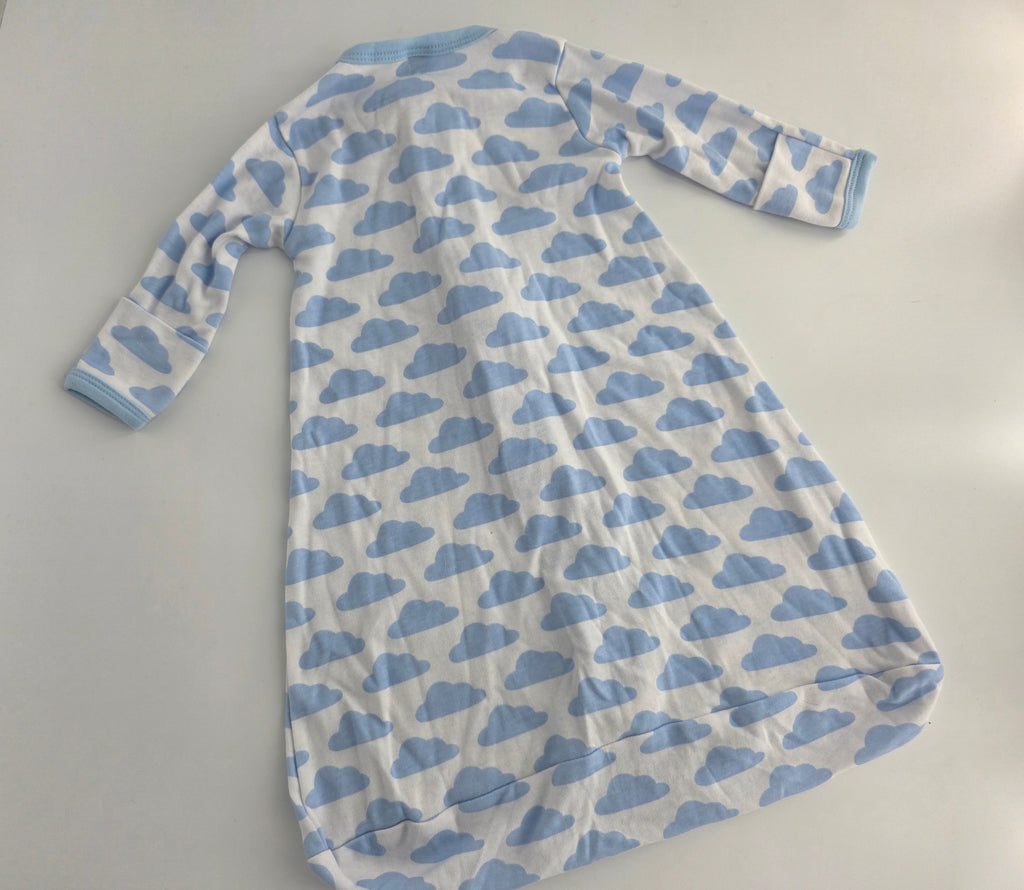 HB Blue Cloud Zip Sleep Gown – Size 0–3M