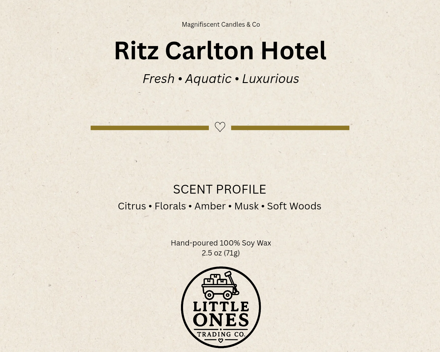 Ritz Carlton Hotel Soy Wax Melts – 2.5 oz