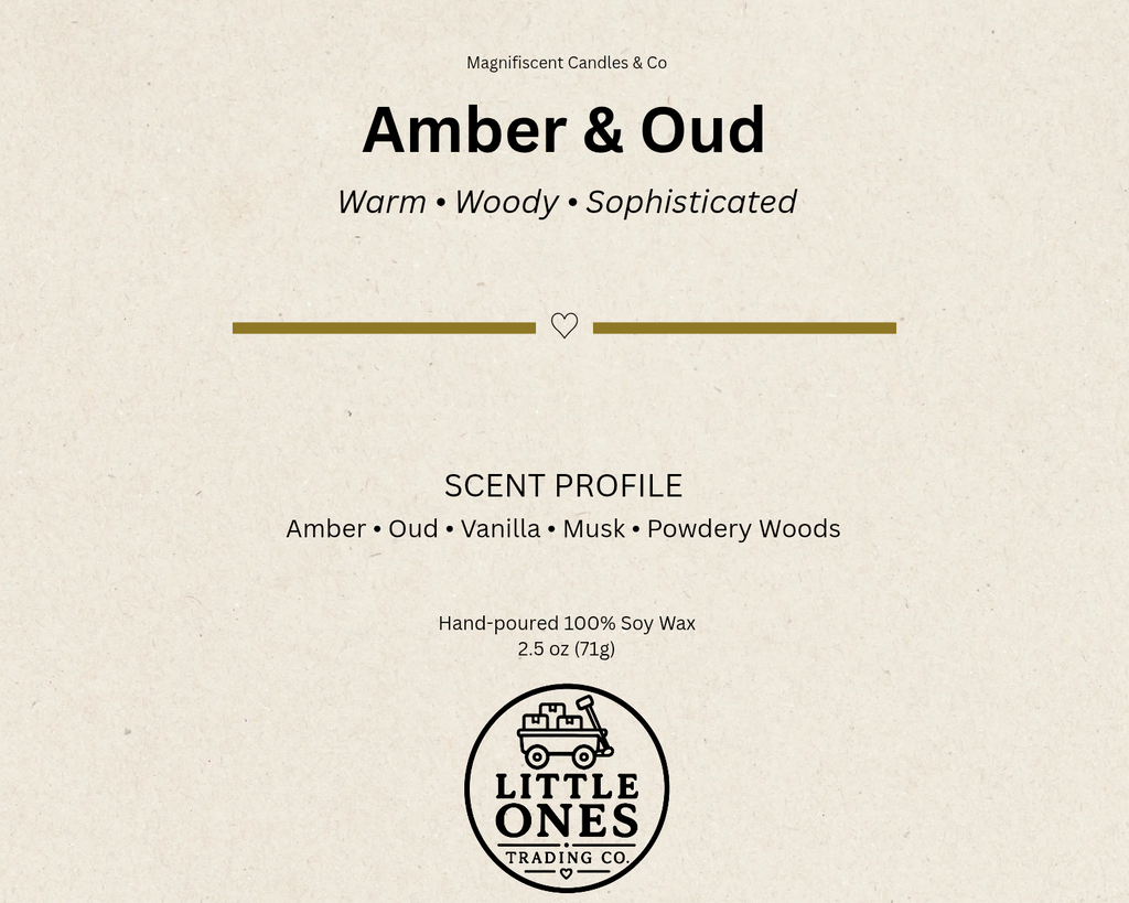 Amber & Oud Soy Wax Melts – 2.5 oz