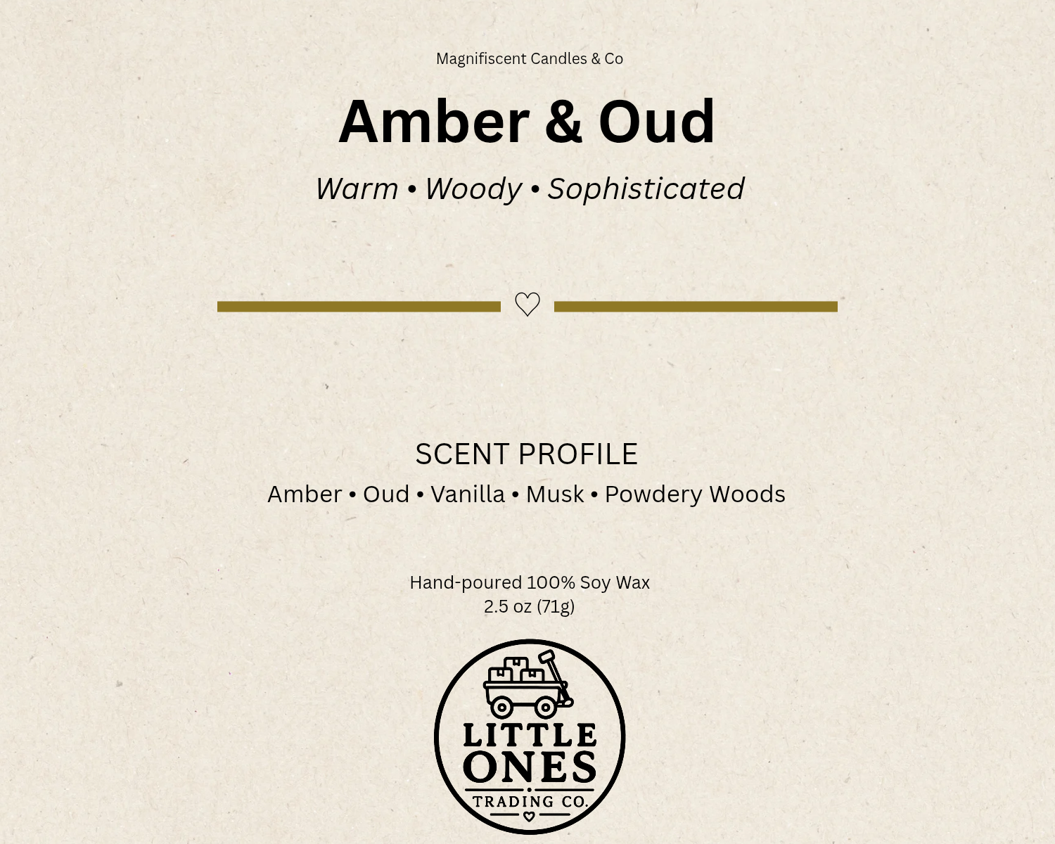 Amber & Oud Soy Wax Melts – 2.5 oz
