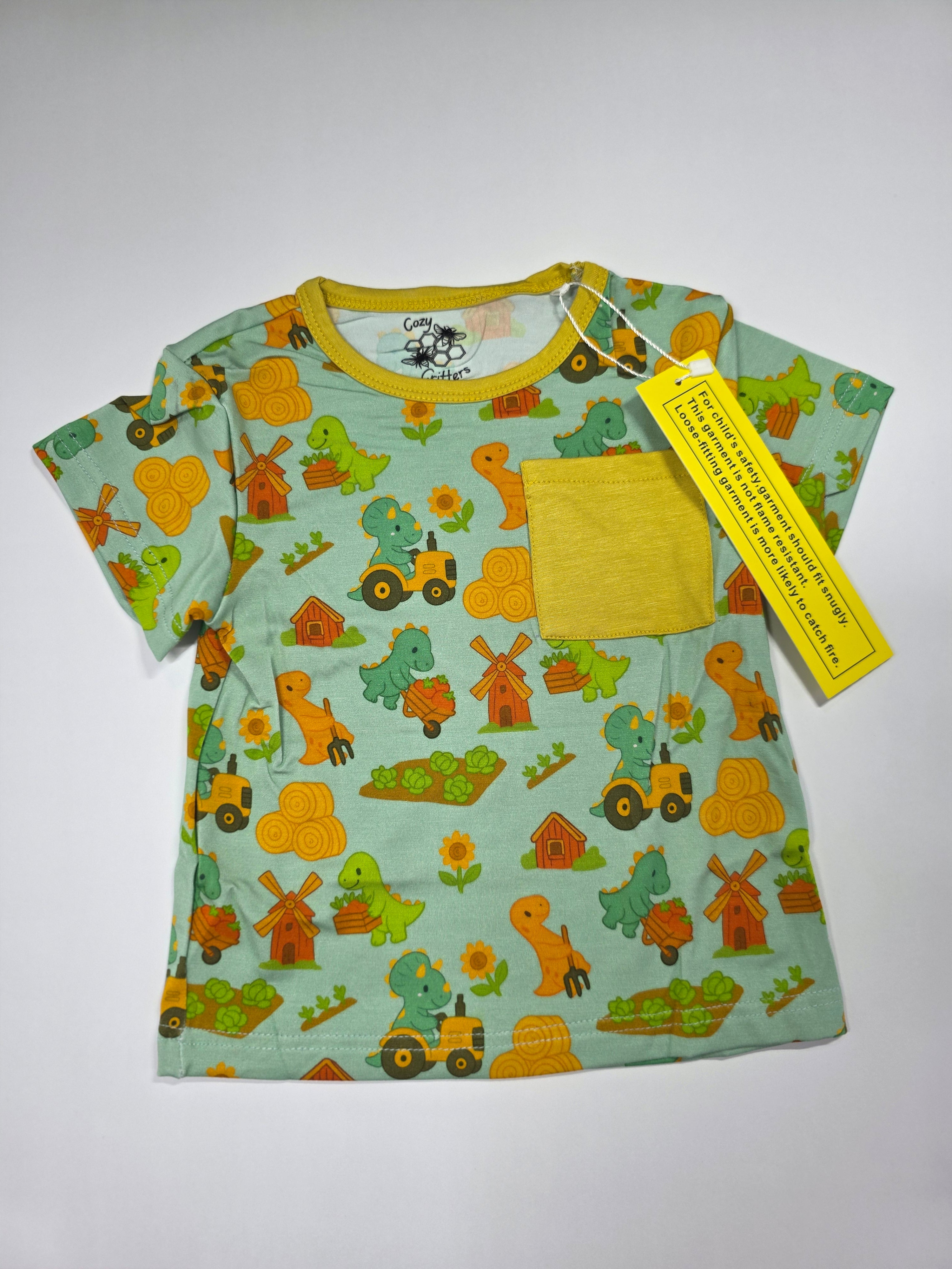 Dinosaur Farm Pocket T-shirt
