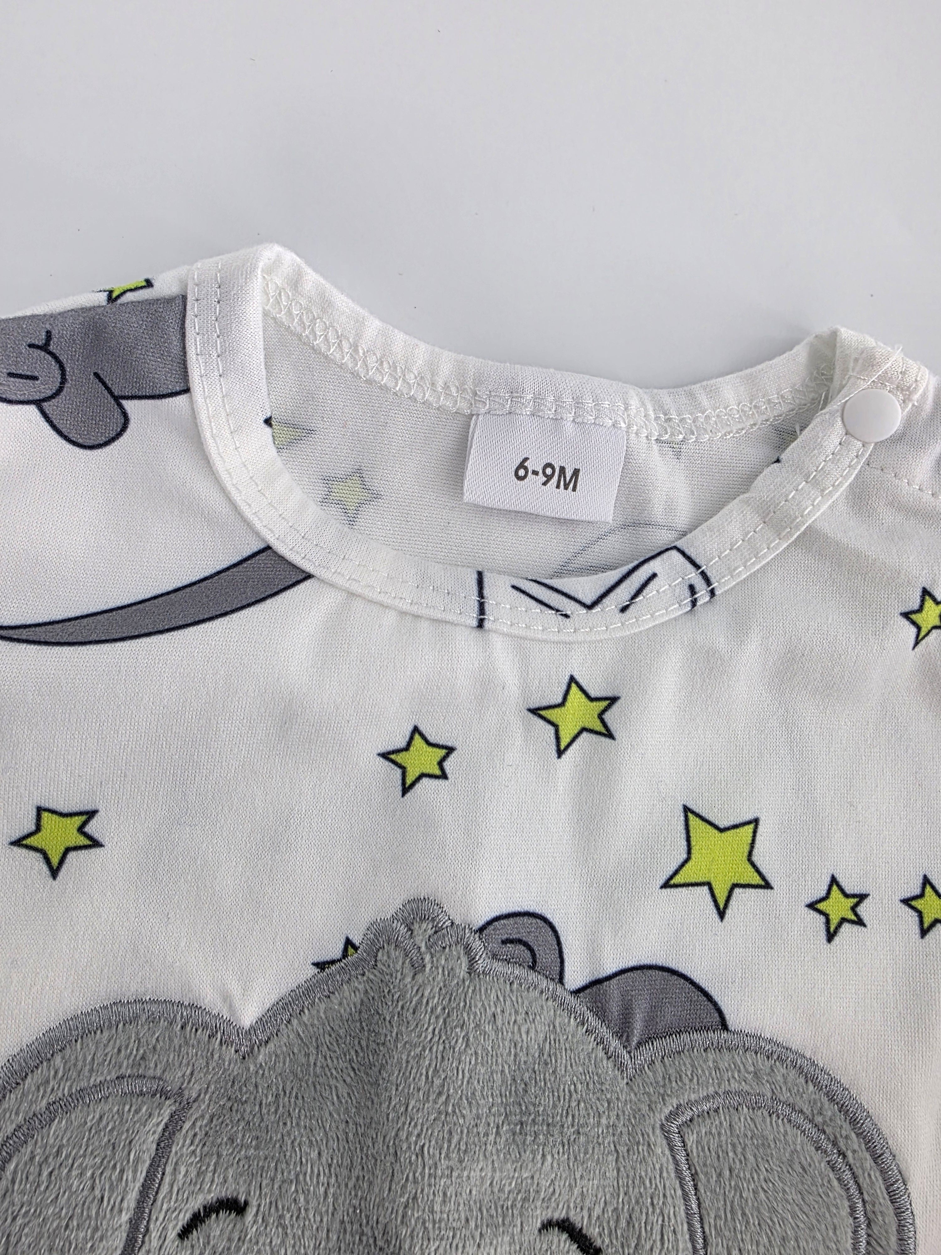 Elephant Moon & Stars Romper with Hat